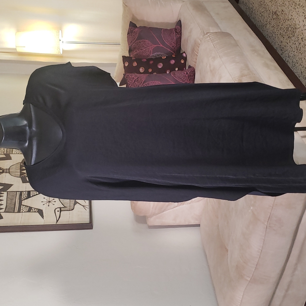 Helmut Lang Black asymmetrical sleeve dress small